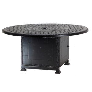 Grand Terrace 42-inch round cast aluminum fire table