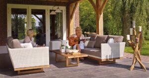 Florida lanai conversation pit furniture