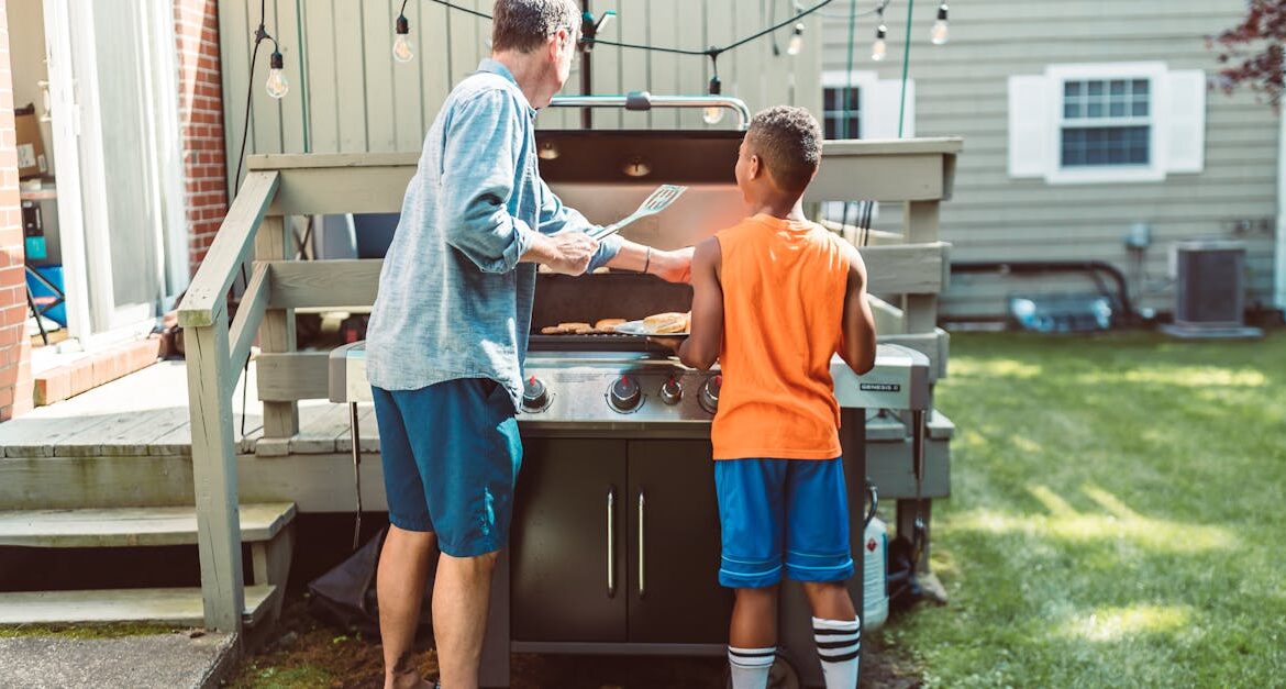 Fathers day backyard patio setup florida