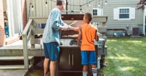 Fathers day backyard patio setup florida