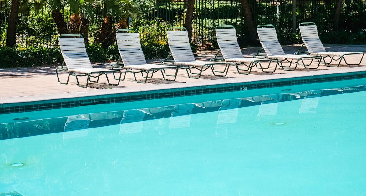 Memorial day pool deck furniture setup florida