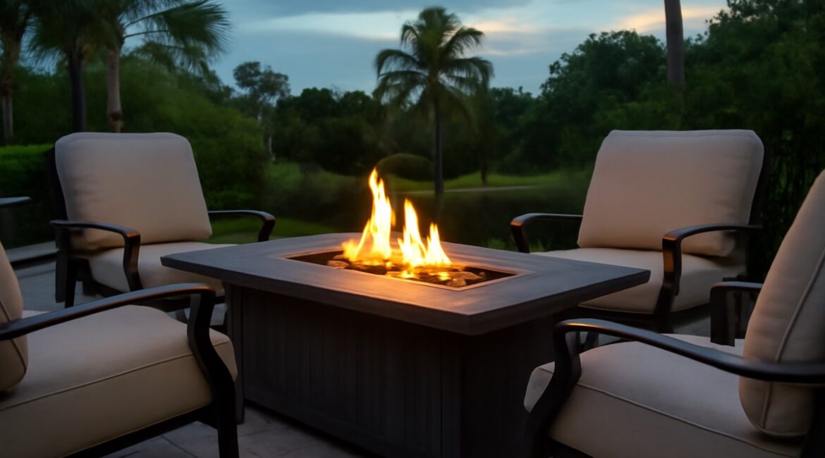 Adding a Fire Pit Table to a Florida Patio Without Overheating It