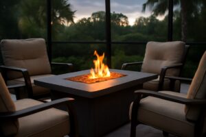 Designing a Fire Table Conversation Area for Cool Florida Evenings