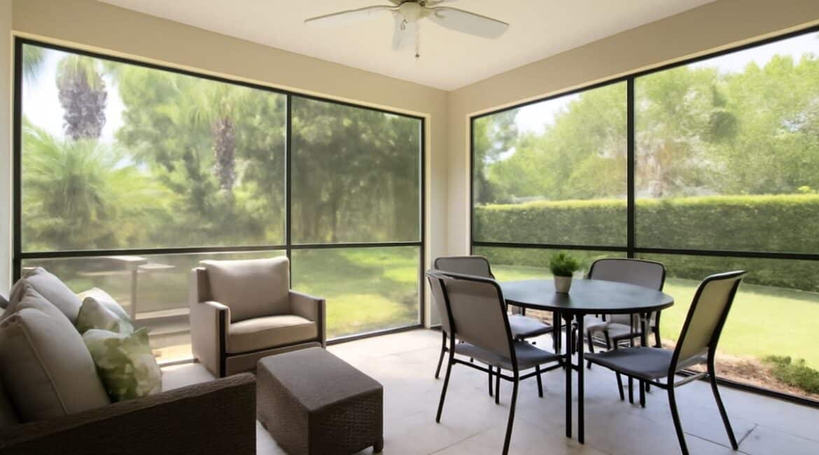 Laying Out Furniture for a Florida Screened Lanai