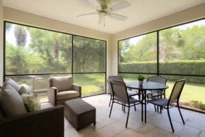 Laying Out Furniture for a Florida Screened Lanai