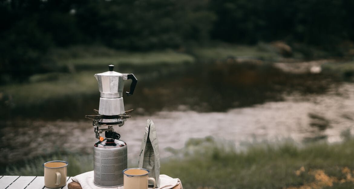 Outdoor coffee bar setup florida morning