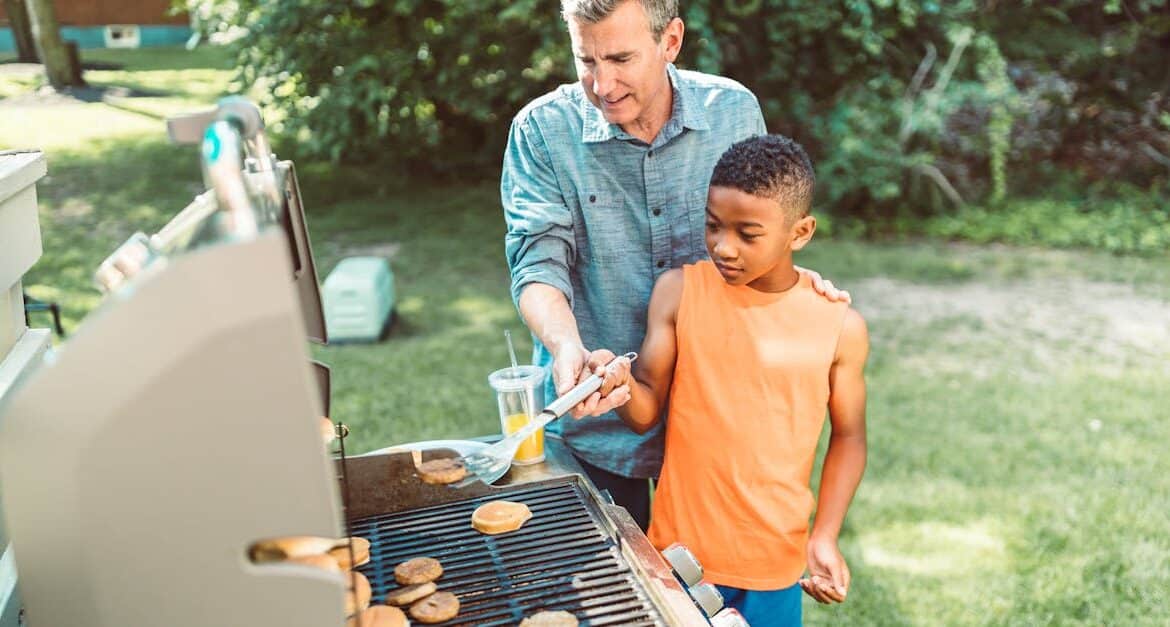 Fathers day florida bbq patio setup