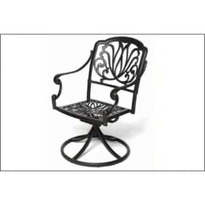 Choosing Cast Aluminum Dining Chairs for Sandy Coastal Patios: Biscayne Collection – Swivel Dining Chair (Cushion optional) 24″ x 25″ x 36″