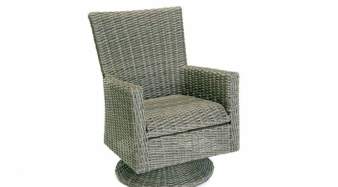 Cleaning Resin Wicker After a Humid Florida Summer: Vista Collection- Quick Dry Foam Armed Swivel Dining Chair 24″ x 23″ x 32″