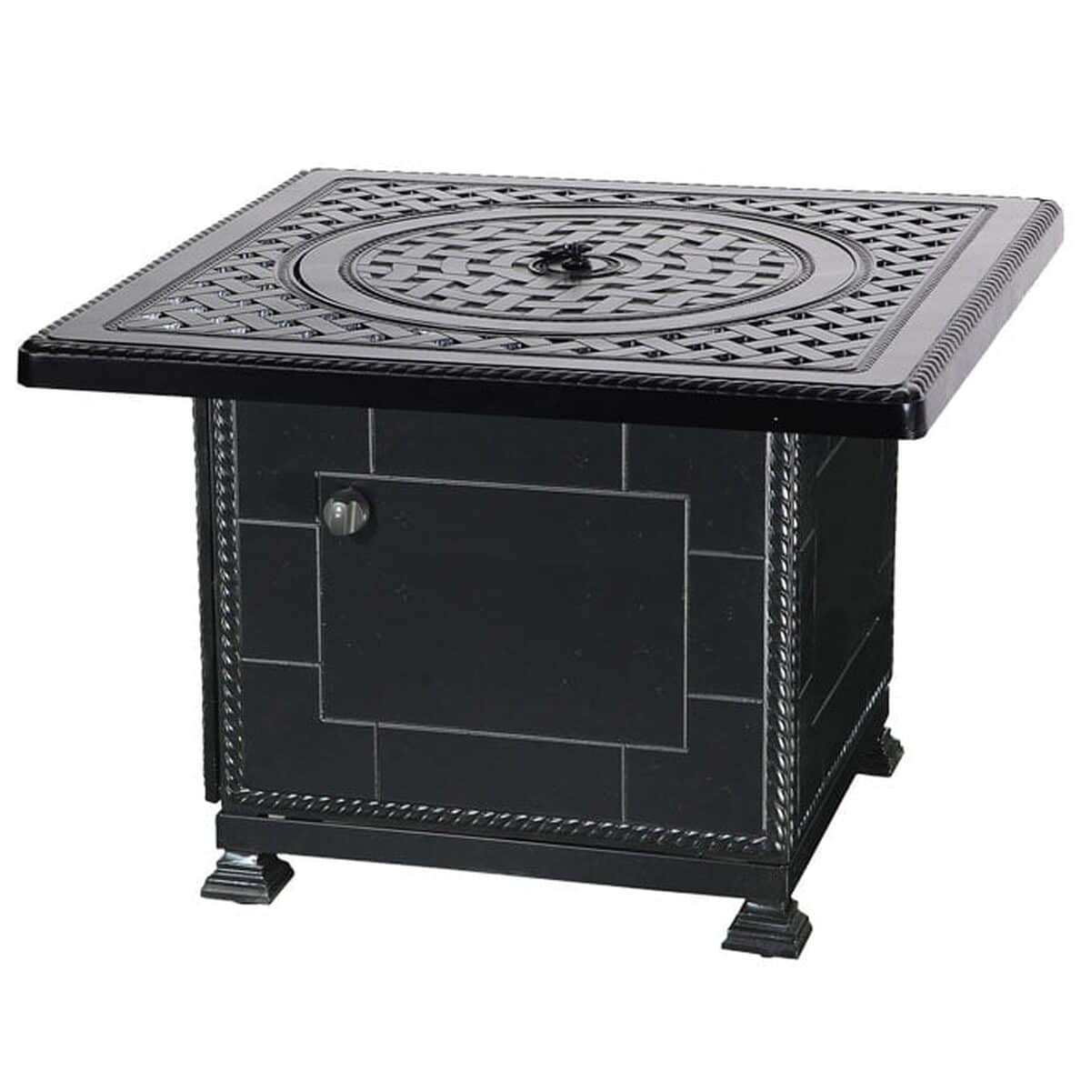 How Far Should Chairs Sit From an Outdoor Fire Table?: Grand Terrace Collection – 36″ Square Fire Table (available in 22″, 26″, 29″ height)