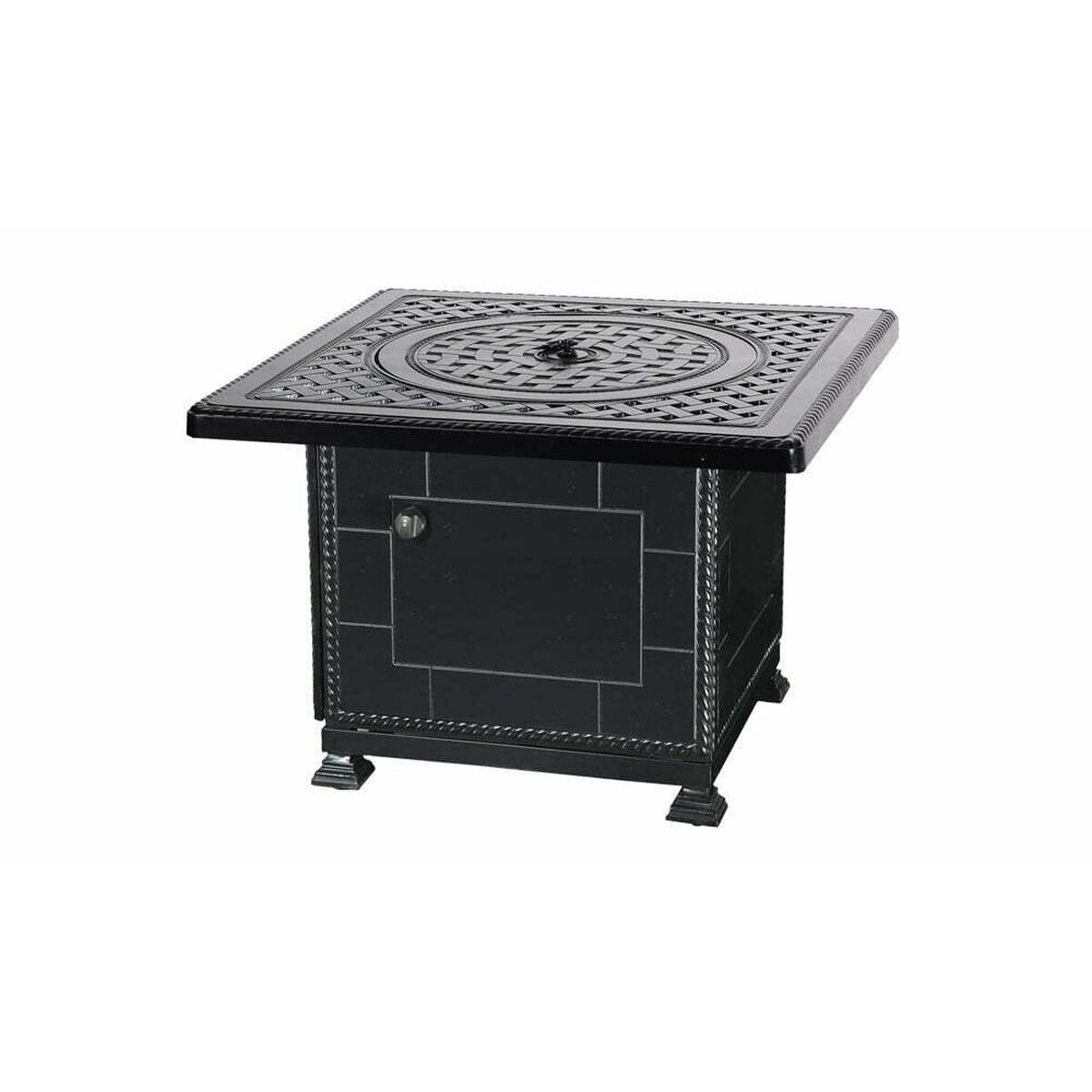 How Far Should Chairs Sit From an Outdoor Fire Table?: Grand Terrace Collection – 36″ Square Fire Table (available in 22″, 26″, 29″ height)