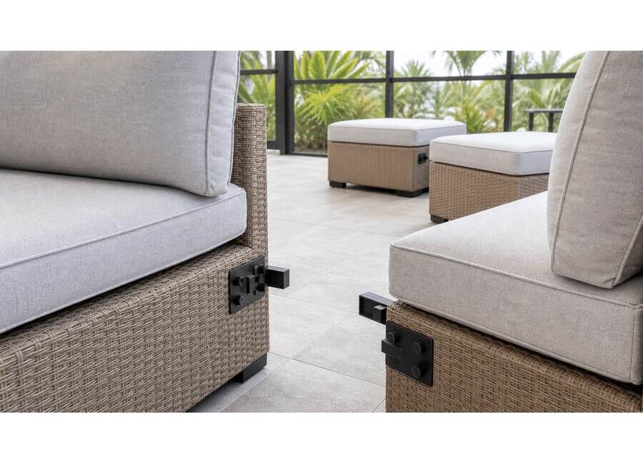 How to Keep a Modular Patio Sectional From Drifting Apart: Palm Sectional Connectors