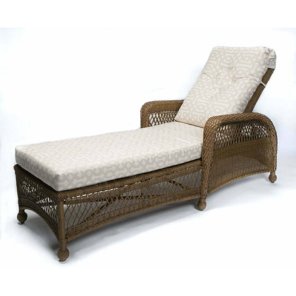 Ottoman or Chaise Lounge for a Compact Florida Patio: Island Collection – Chaise Lounge 33″ x 73″ x 42″