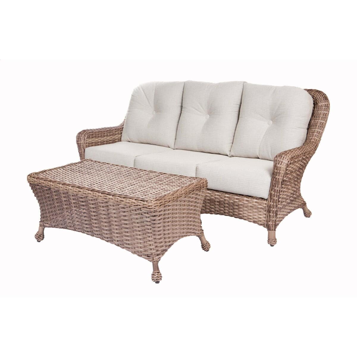 Outdoor Sofa or Loveseat for a Screened Florida Lanai: Captiva Collection – Sofa and Coffee Table