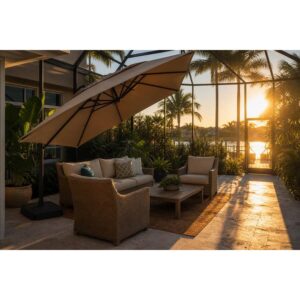 Positioning a Market Umbrella for Florida Afternoon Sun: Positioning a Market Umbrella for Florida Afternoon Sun