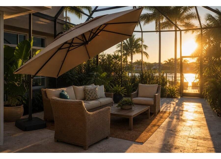 Positioning a Market Umbrella for Florida Afternoon Sun: Positioning a Market Umbrella for Florida Afternoon Sun