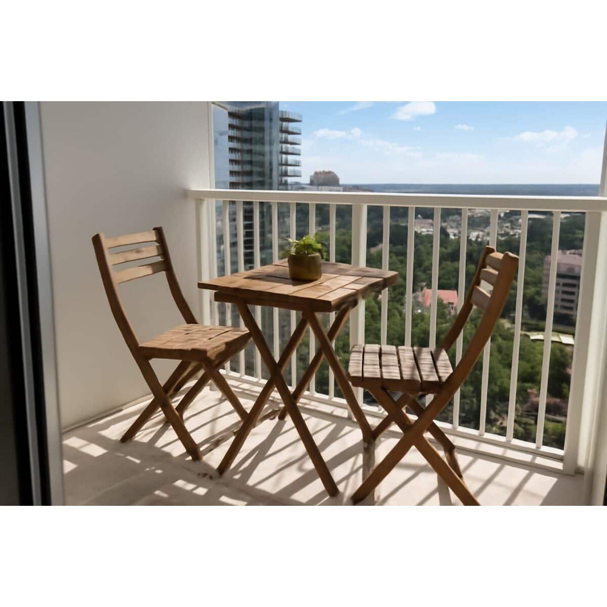 Round vs Square Bistro Tables for Florida Balconies: Picking a Bistro Set for a Breezy Florida Balcony (scene)