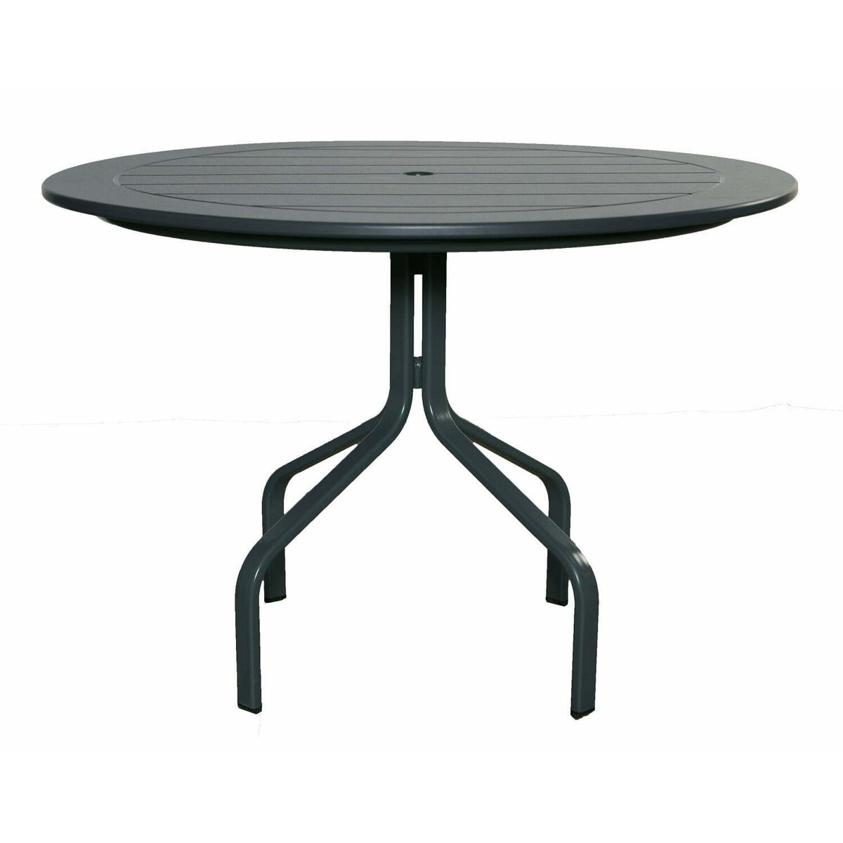 What Size Patio Umbrella Fits a Dining Table?: 42″ RD Dining Table with aluminum base