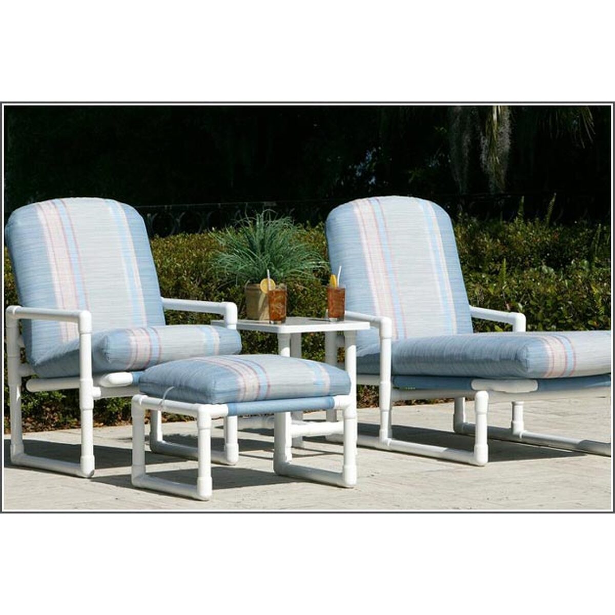 Why PVC Pipe Furniture Works Around Busy Pool Decks: Pipe Collection – Chaise Lounge, Recliner, Ottoman