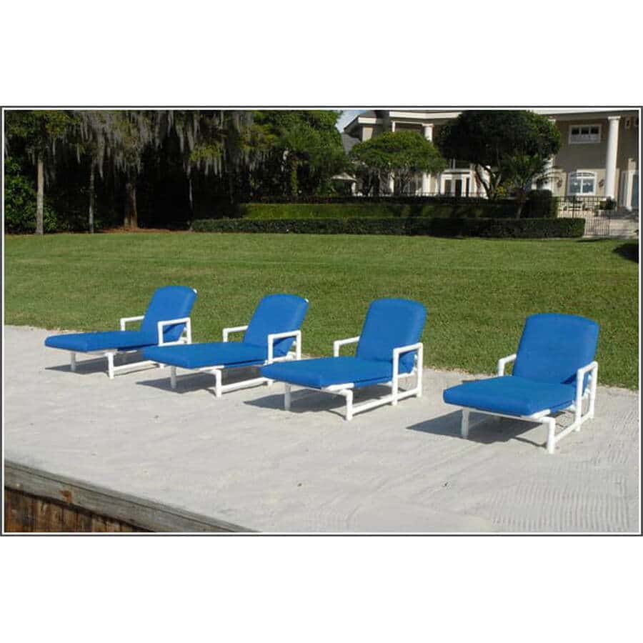 Why PVC Pipe Furniture Works Around Busy Pool Decks: Pipe Collection – Chaise Lounge