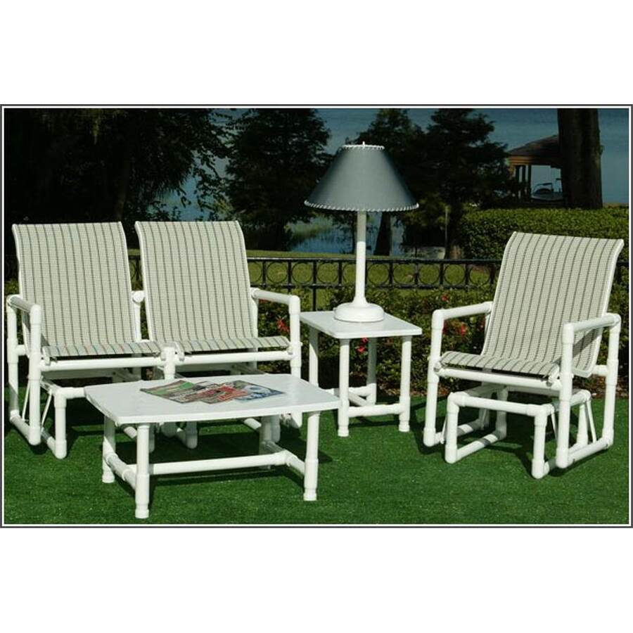 Why PVC Pipe Furniture Works Around Busy Pool Decks: Pipe Collection – Sling Loveseat & Chair