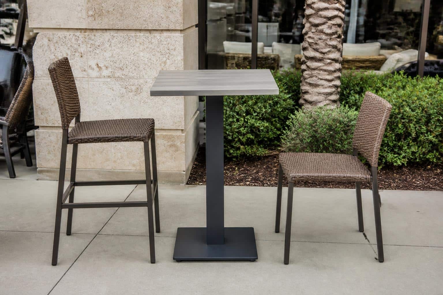 bistro set chair seat height for a cafe table showroom comparison