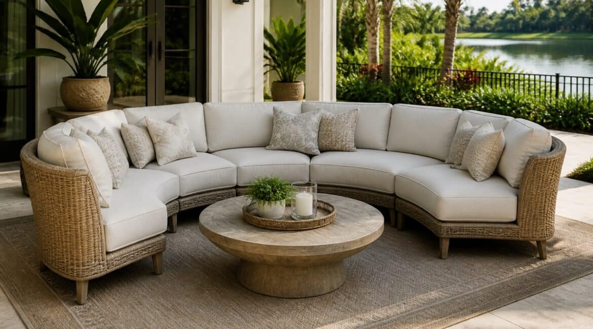 Curved vs Straight Outdoor Sectional Layouts