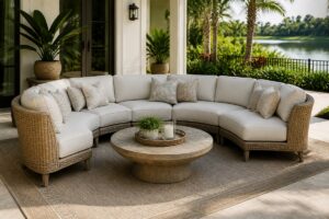 Curved vs Straight Outdoor Sectional Layouts