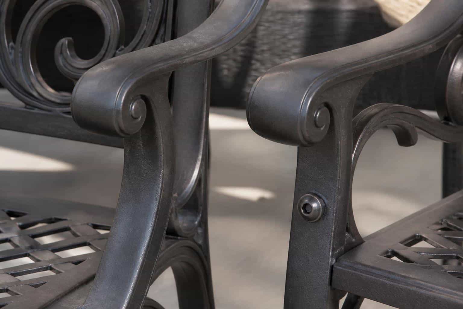 inspect cast aluminum furniture joints showroom comparison