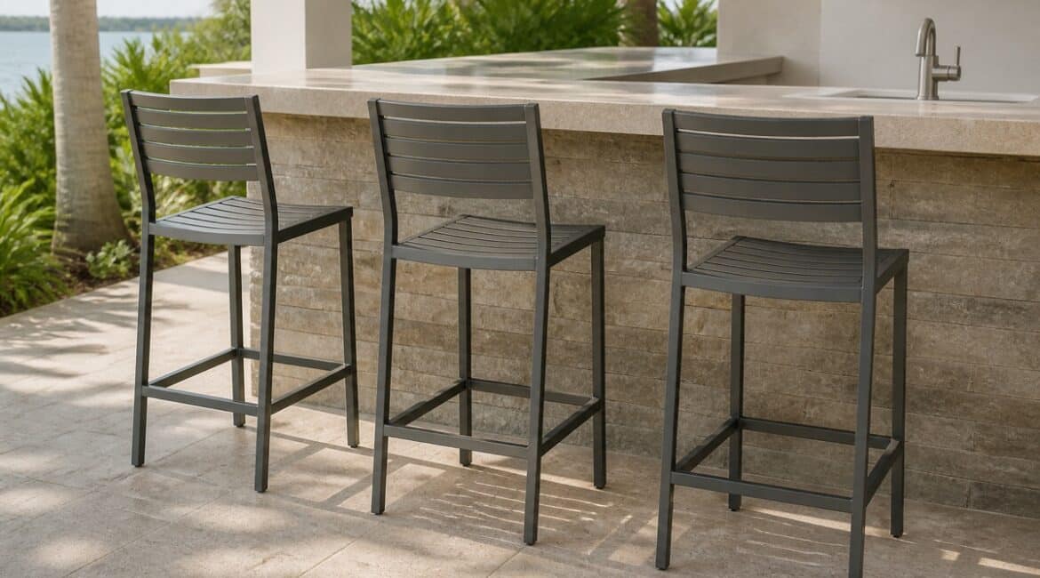 Outdoor Bar Stool Footrest Height and Comfort