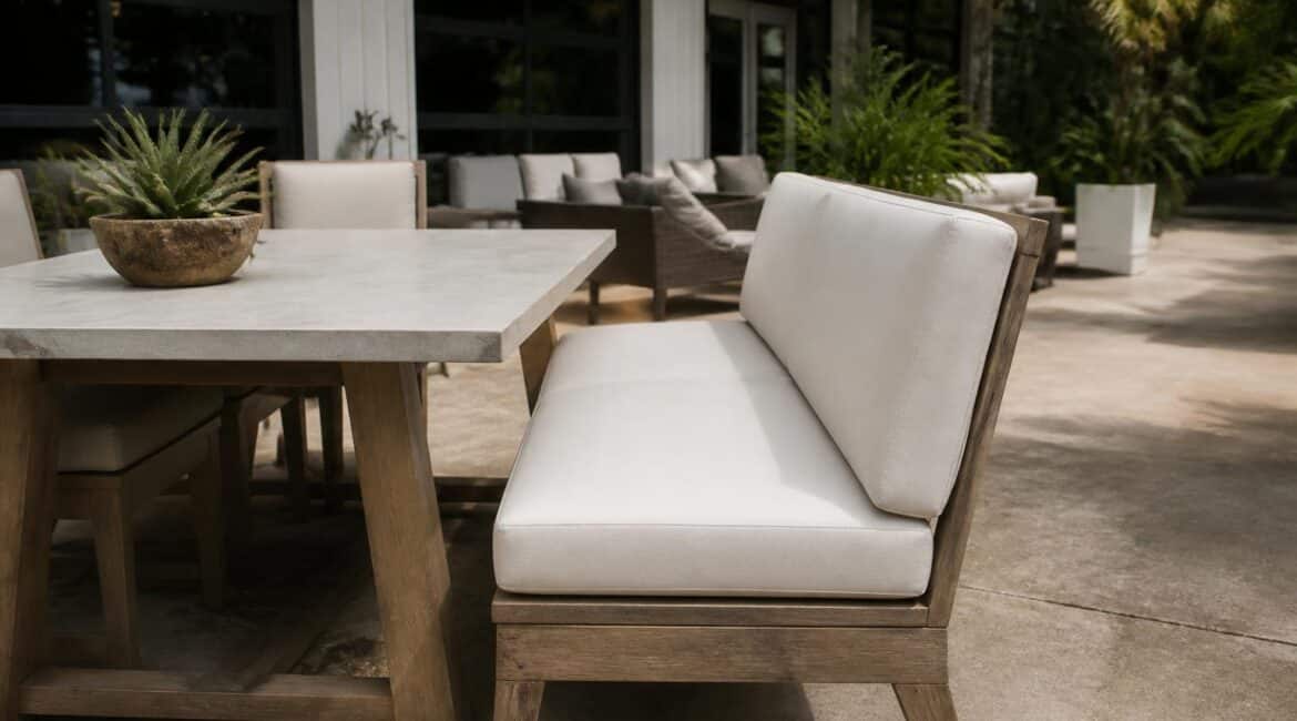 outdoor bench seat depth overview in Florida