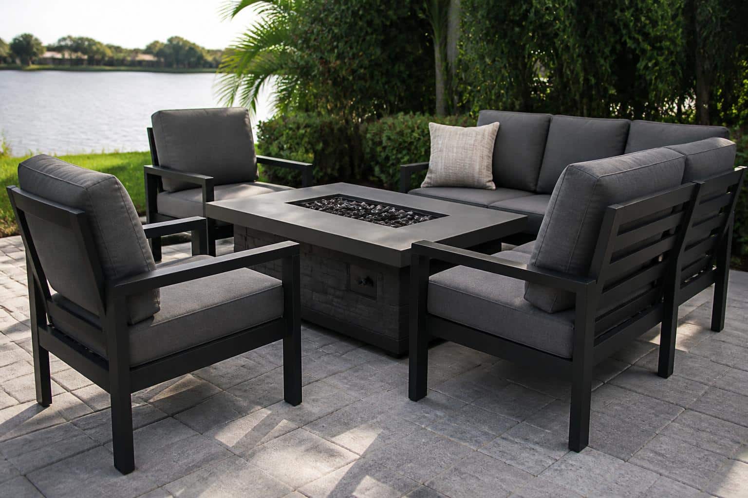 outdoor fire table control placement alternate configuration