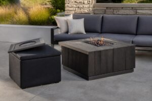 Outdoor Fire Table Lid Storage and Handling