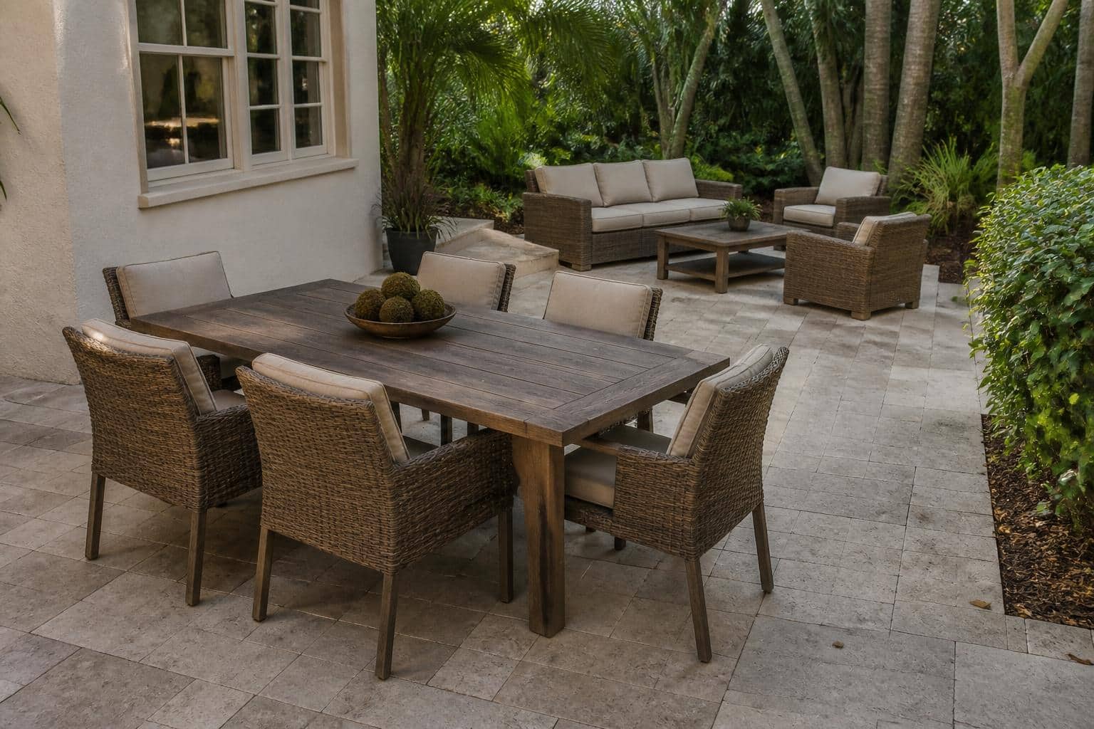 patio conversation set vs dining set double duty alternate configuration