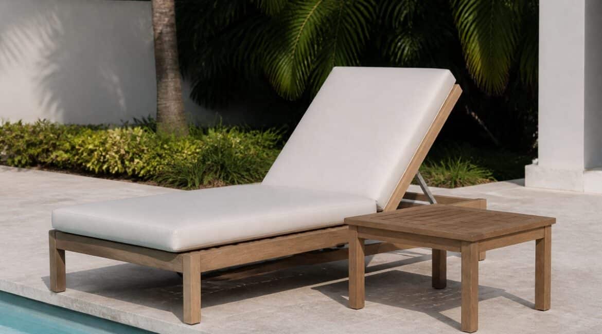 Patio Side Table Height for a Chaise Lounge