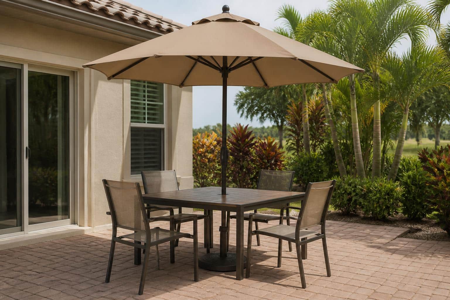 patio umbrella pole diameter table hole alternate configuration