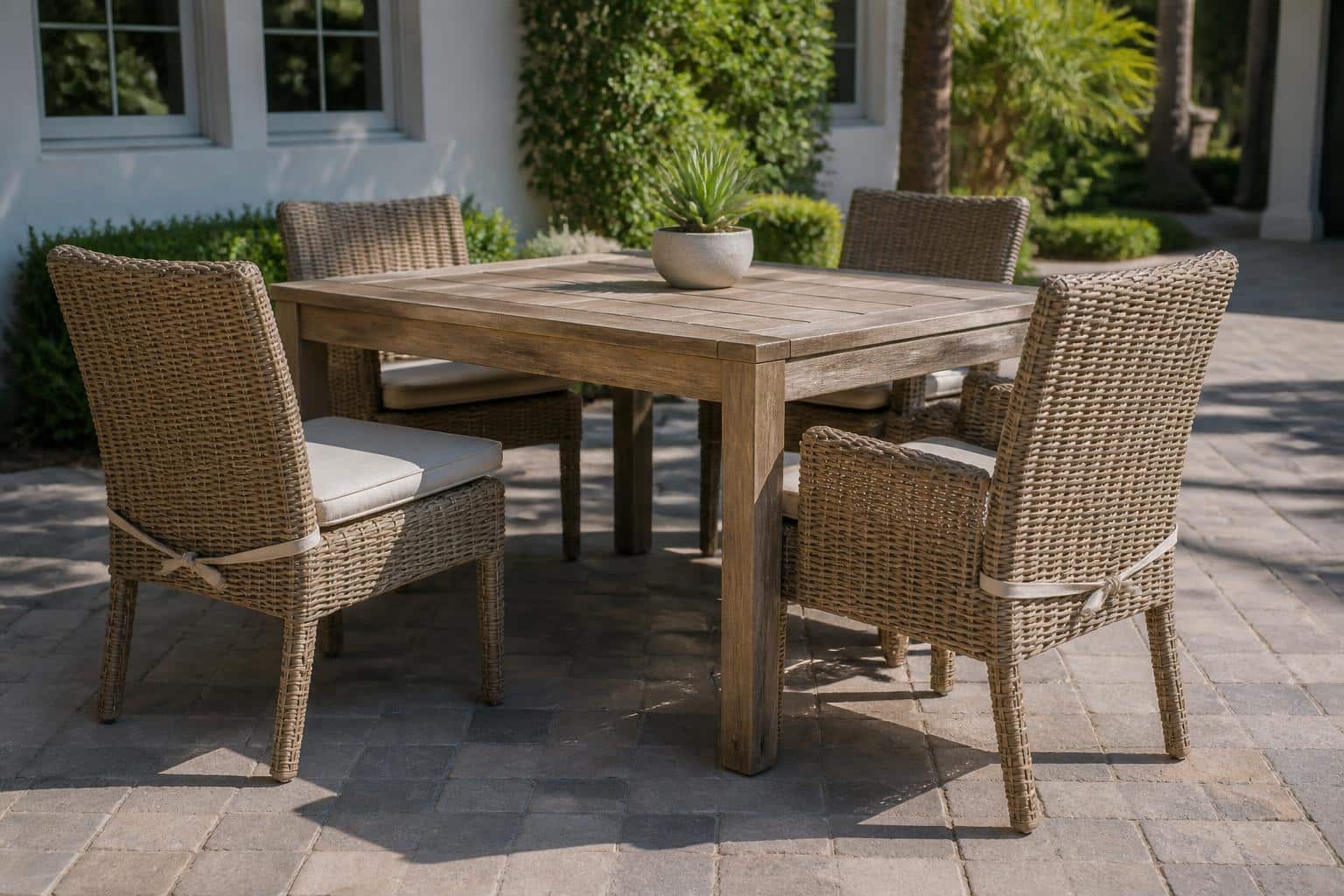 wicker chair cushion ties alternate configuration