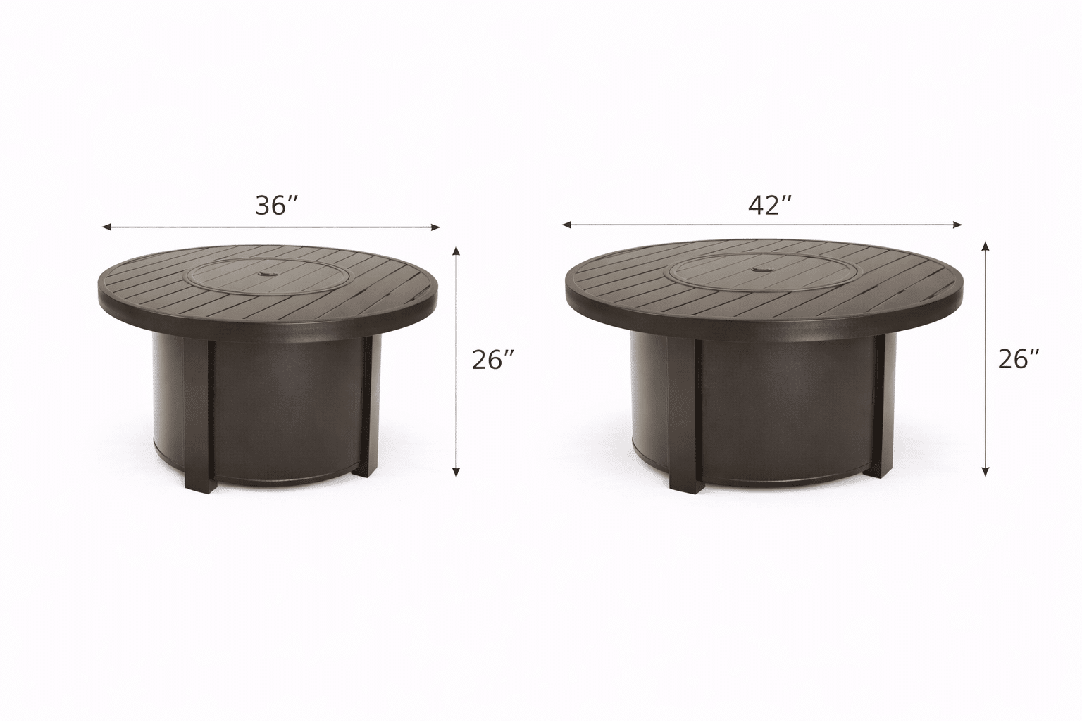 Doral Round Fire Table outdoor patio furniture