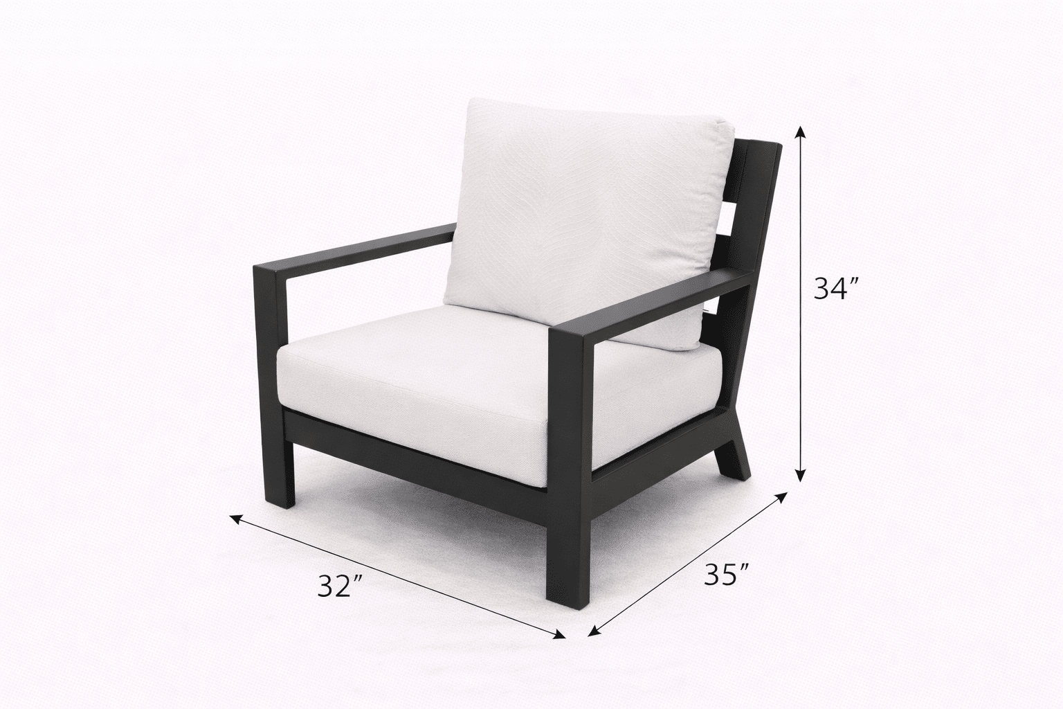 Monterey Club Chair from the Monterey aluminum outdoor furniture collection