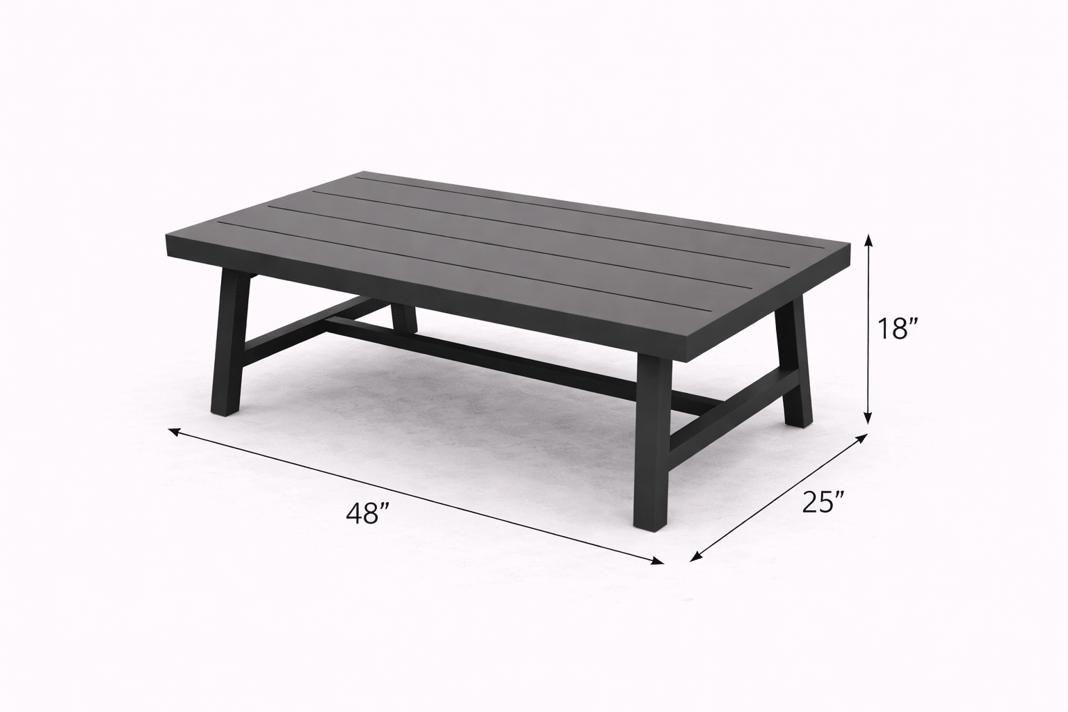 Monterey Coffee Table from the Monterey aluminum outdoor furniture collection