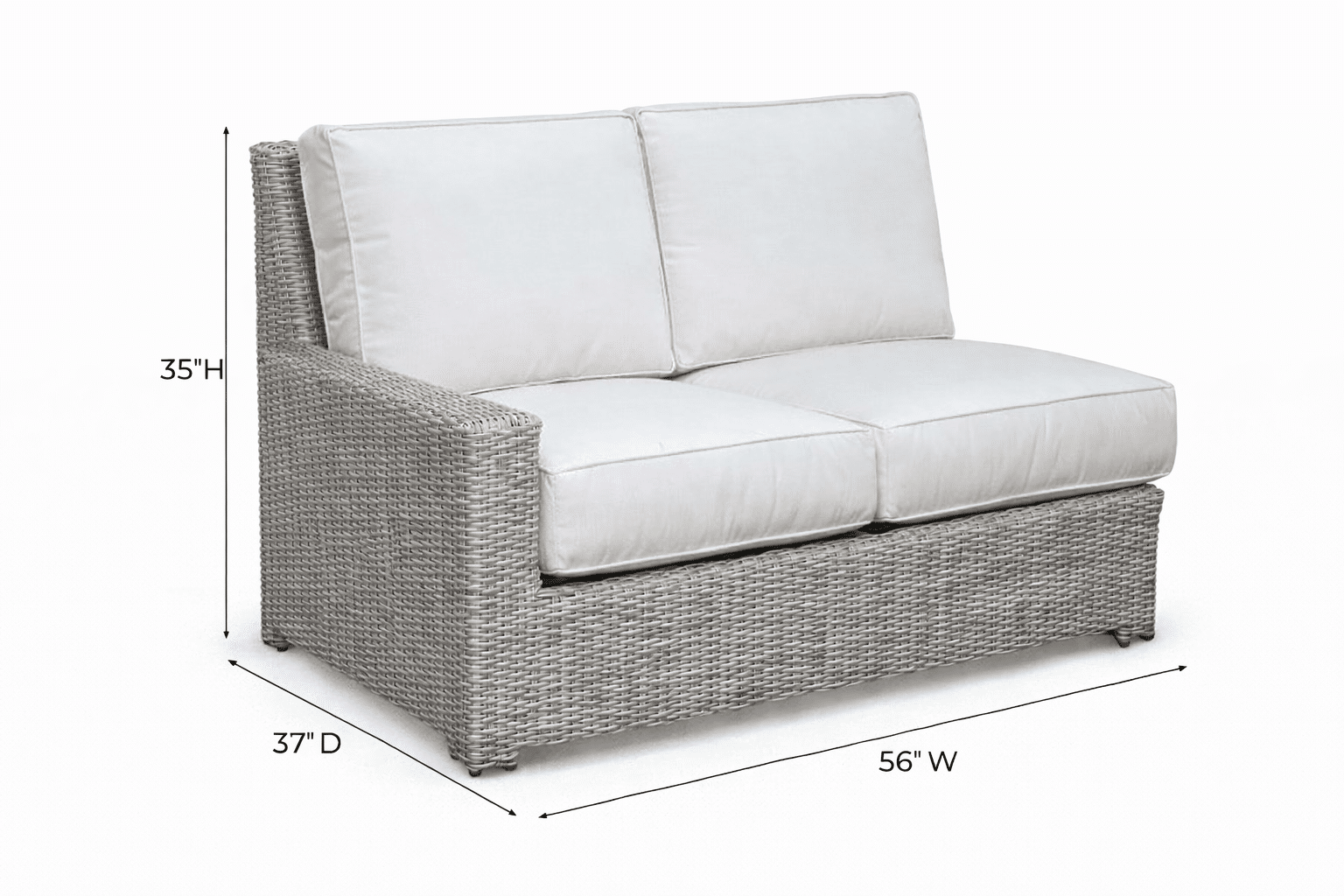 Napa Left Arm Loveseat outdoor patio furniture