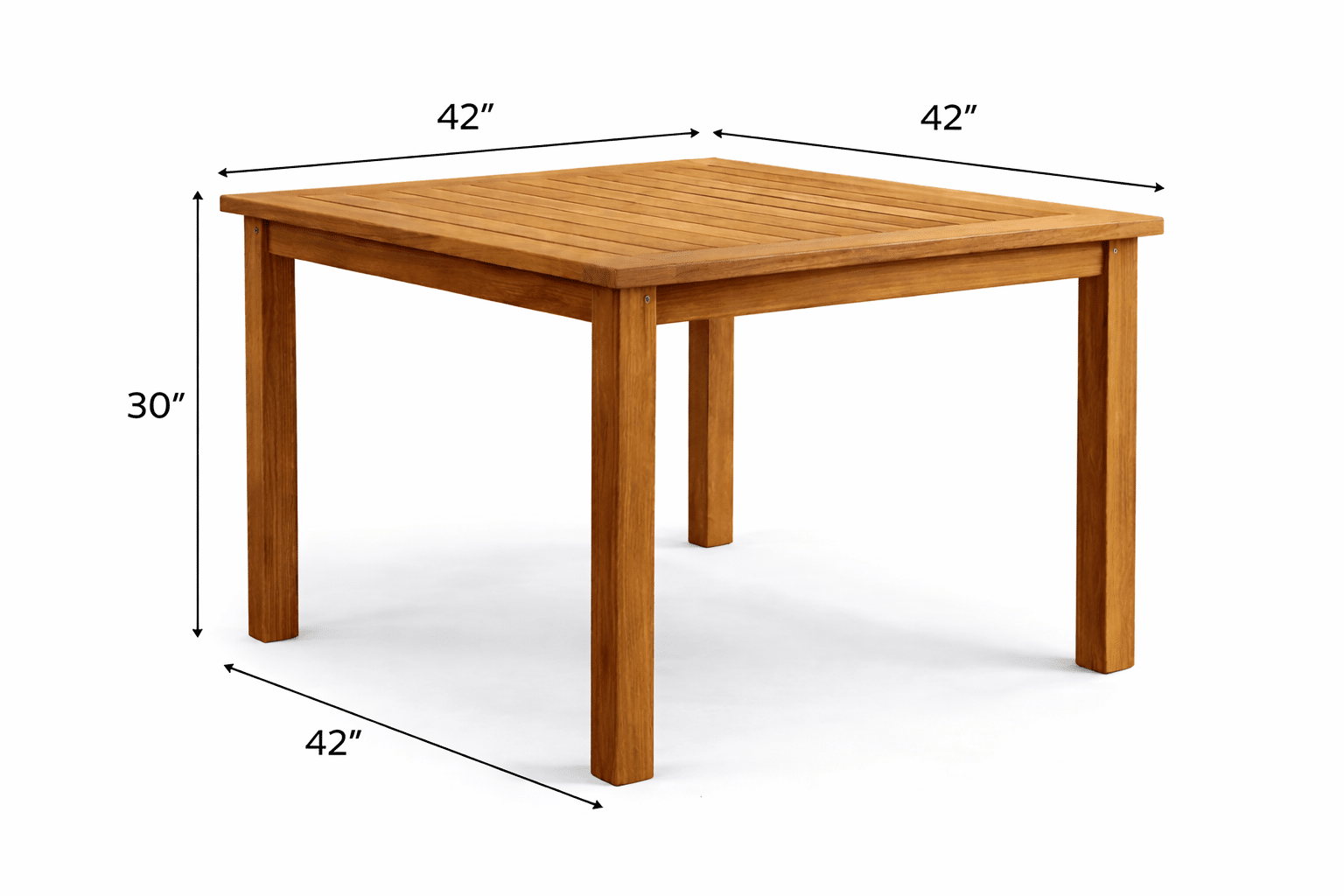 Teak 42 Inch Square Dining Table, teak outdoor furniture