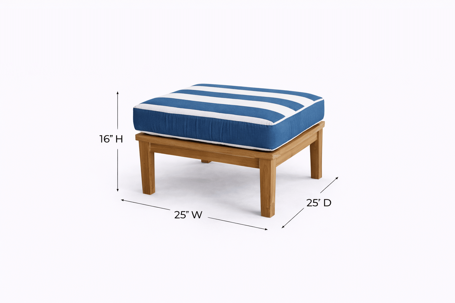 Teak Ottoman, teak outdoor furniture