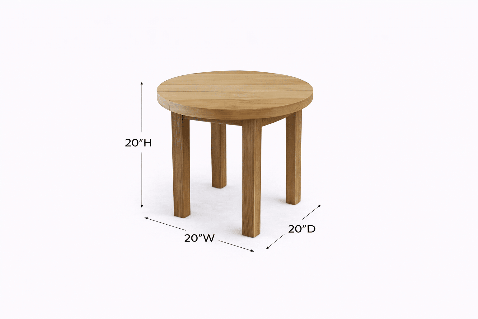Teak Round End Table, teak outdoor furniture
