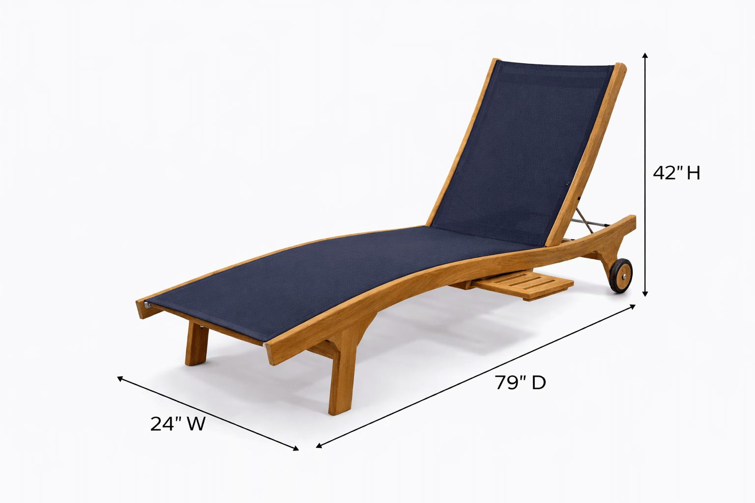 Teak Sling Chaise Lounge, teak outdoor furniture